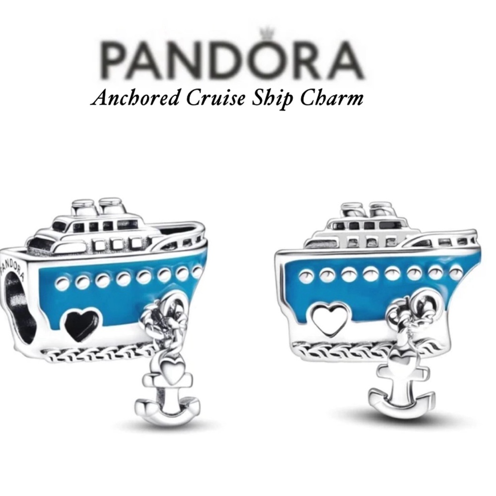 PANDORA Anchored Cruise Ship Charm w/box